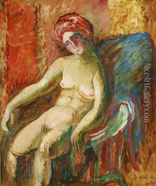 Odalisken Oil Painting - Sigrid (Maria) Hjerten