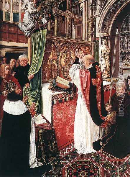 The Mass of St Gilles c. 1500 Oil Painting - Master of St. Gilles