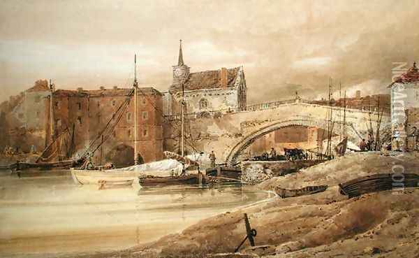 Ouse Bridge York Oil Painting - Thomas Girtin