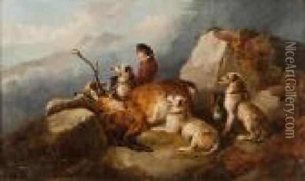 At The End Of The Day Oil Painting - Landseer, Sir Edwin