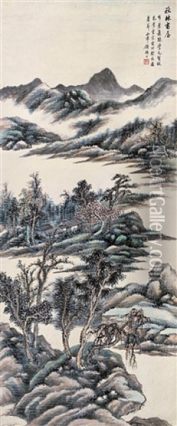 Landscape And Character Oil Painting -  Gu Linshi