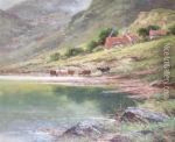 Loch Levensigned Lower Right Oil Painting - Henry Hillier Parker