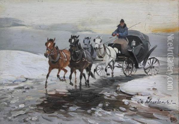 Dylizans Oil Painting - Ignacy (Czeslaw Wasilewski) Zygmuntowicz