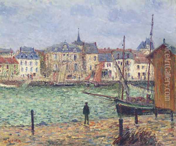 Le port de Pornic, maree haute Oil Painting - Gustave Loiseau