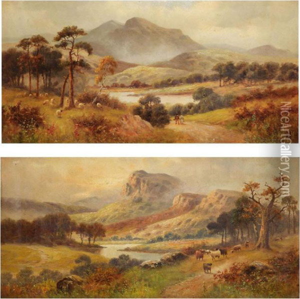 Landscape Pertschire Oil Painting - Frederick William Hulme