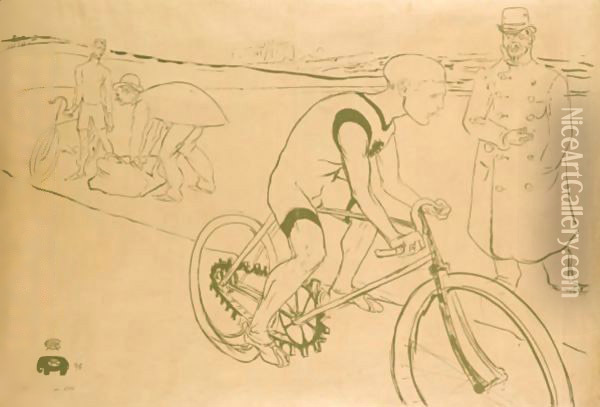 Cycle Michael 2 Oil Painting - Henri De Toulouse-Lautrec