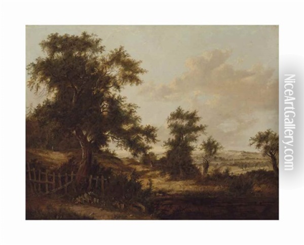 Landscape, Pool And Tree Oil Painting - Patrick Nasmyth
