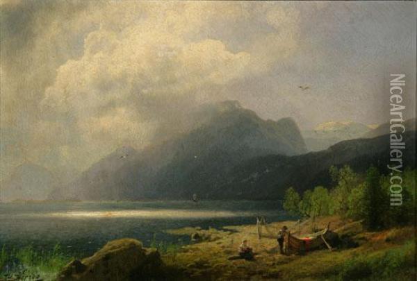 Hardangerfjord, Norway Oil Painting - Herman Herzog