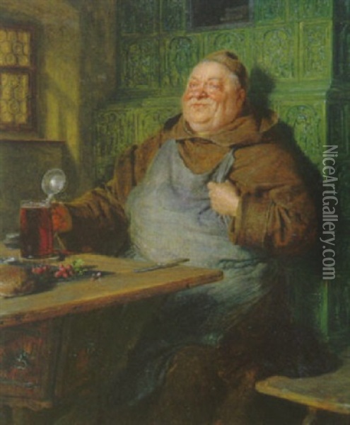Nach Der Mahlzeit Oil Painting - Eduard von Gruetzner