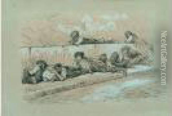 Le Repos Des Paysans Espagnols Oil Painting - Gustave Dore