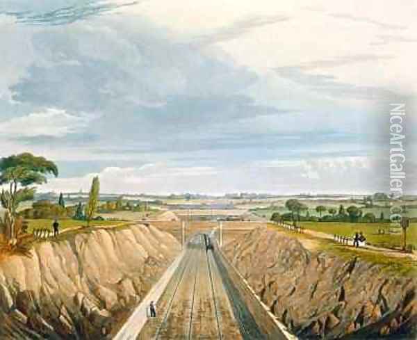 Near Liverpool, looking towards Manchester Oil Painting - Thomas Talbot Bury