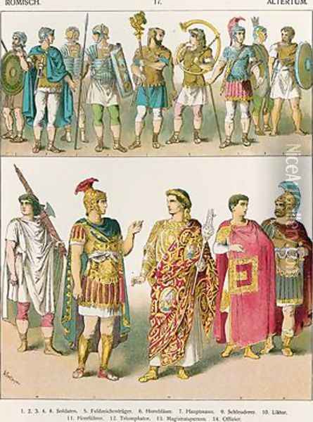 Roman Military Dress Oil Painting - Albert Kretschmer