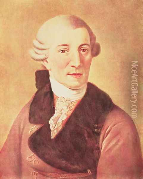 Joseph Haydn 1732-1809 Oil Painting - Christian Ludwig Seehas