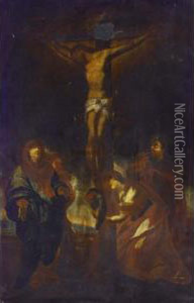 The Crucifixion Oil Painting - Franz Anton Maulbertsch