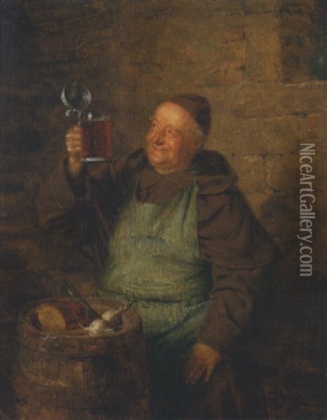 Brotzeit Oil Painting - Eduard von Gruetzner