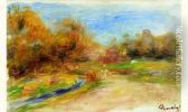 Chemin Oil Painting - Pierre Auguste Renoir