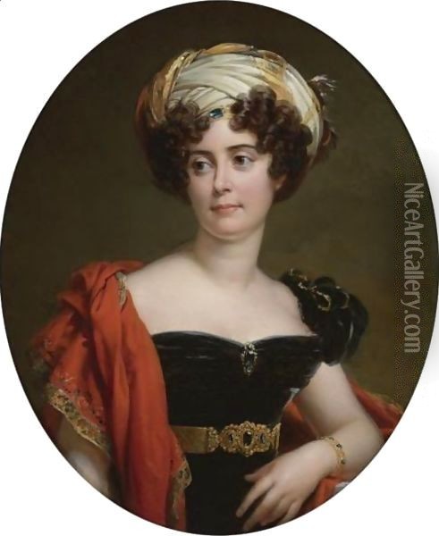Portrait Of Blanche-Josephine Le Bascle D'Argenteuil, Duchesse De Maille (1787-1851) Oil Painting - Baron Francois Gerard