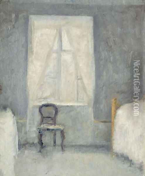 Interior (Sovekammer) Oil Painting - Vilhelm Hammershoi