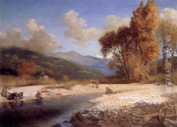 Valle Hervia, Bordighera Oil Painting - Thomas Bowman Garvie