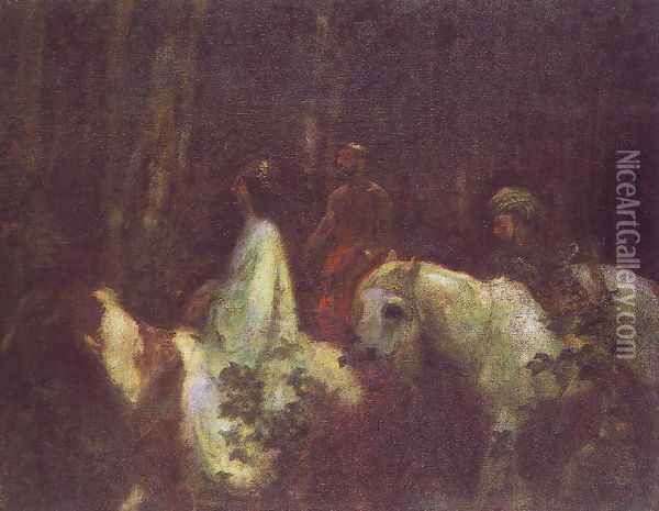 The Three Magi 1898 Oil Painting - Karoly Ferenczy