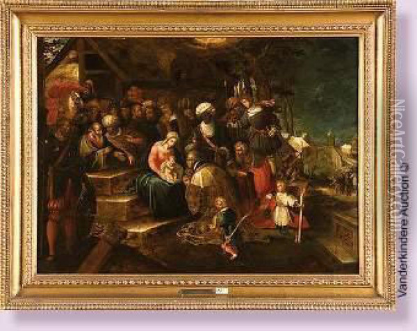 L'adoration Des Mages Oil Painting - Frans I Francken