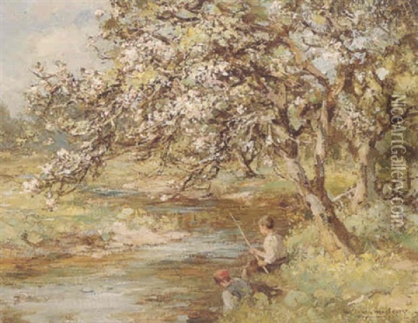 The Orchard Burn Oil Painting - William Stewart MacGeorge