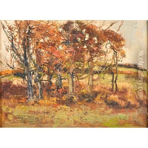 Wooded Landscape Oil Painting - William Alfred Gibson