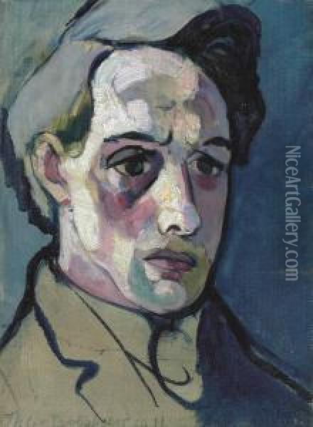 Self-portrait Oil Painting - Theo van Doesburg