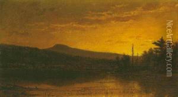 Mountain Landscape Oil Painting - John Adams Parker