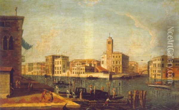 The Grand Canal, Venice, Looking Towards The Entrance Of The Cannaregio Oil Painting - Michele Marieschi