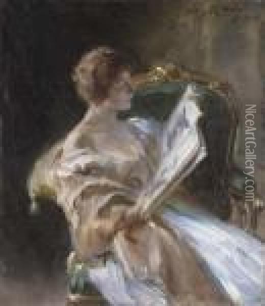 The Storybook Oil Painting - Irving Ramsay Wiles