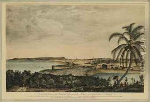 A View Of The City Of Havana, Taken From The Road Near Colonelhowe's Battery Par Paul Sand Et Edward Rooker Oil Painting - Elias Durnford