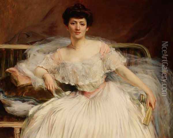 Portrait of a lady, 1901 Oil Painting - Madeleine Carpentier