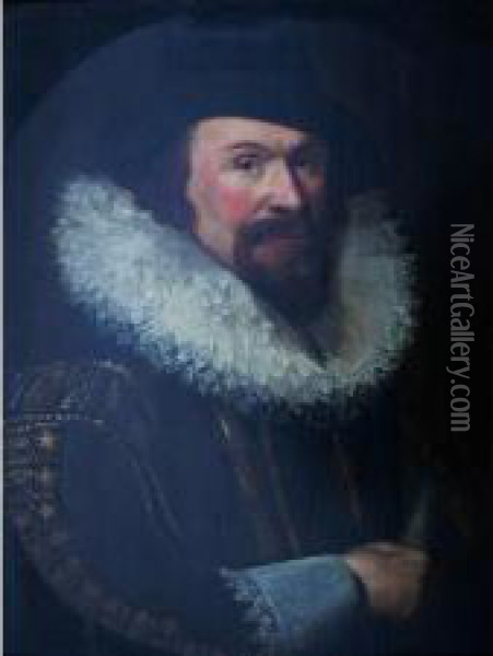 Portrait Of A Gentleman Oil Painting - Michiel Jansz. Van Miereveldt