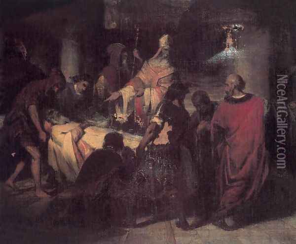 The Deliverance of St Marks Corpse 1846 Oil Painting - Mihaly Kovacs