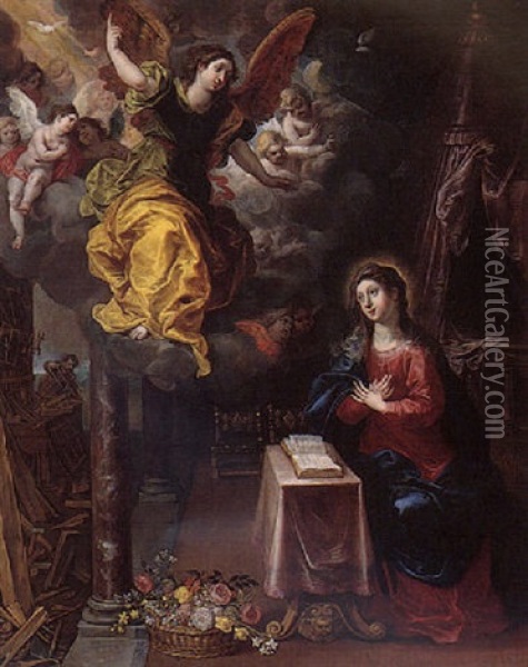 The Annunciation Oil Painting - Hendrik van Balen the Elder