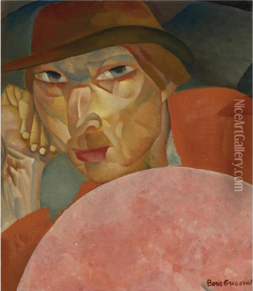 Russian Man Oil Painting - Boris Dimitrevich Grigoriev