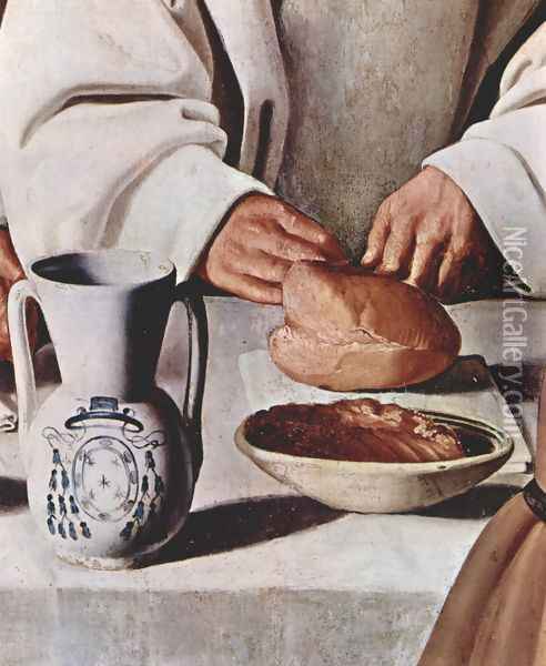St Hugo of Grenoble in the Carthusian Refectory, detail Oil Painting - Francisco De Zurbaran