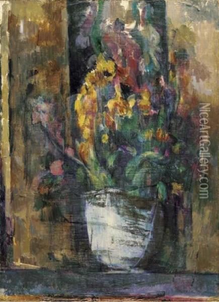 Le Vase De Fleurs Oil Painting - Paul Cezanne