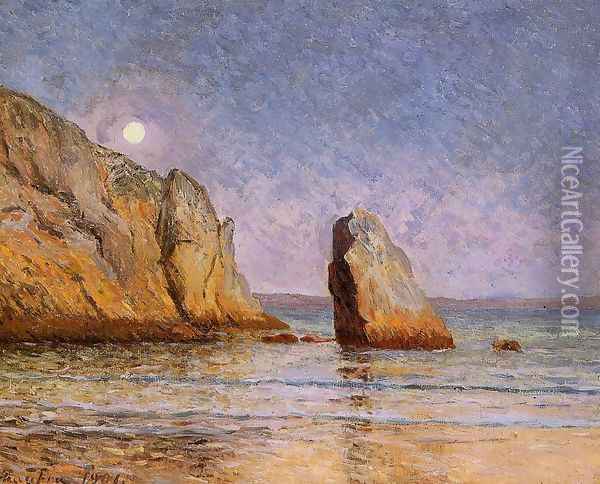Moonrise, Bay of Douarnenez Oil Painting - Maxime Maufra