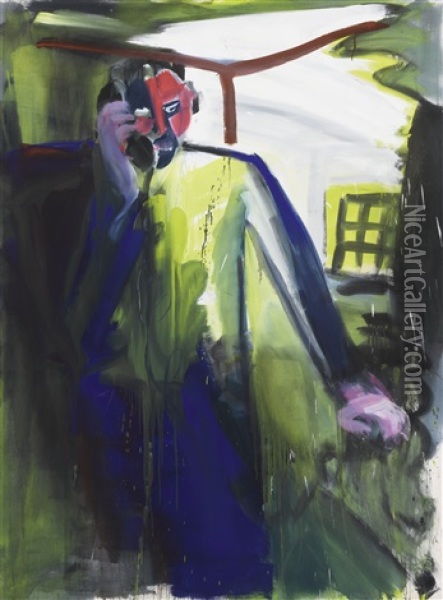 Telefonzelle Oil Painting - Carl Hilders