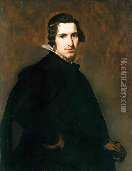 Young Man c. 1629 Oil Painting - Diego Rodriguez de Silva y Velazquez