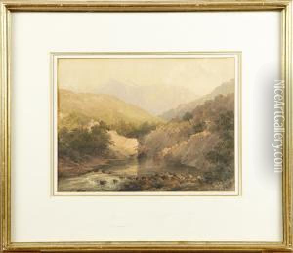 Bergslandskap Oil Painting - Charles W. Meredith Van De Velde