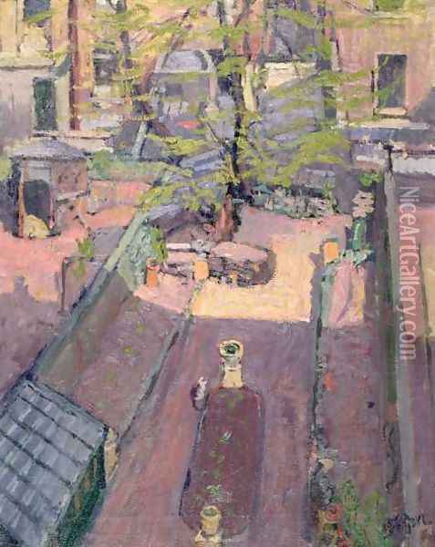 Spring in North London 2 Houghton Place Oil Painting - Spencer Frederick Gore