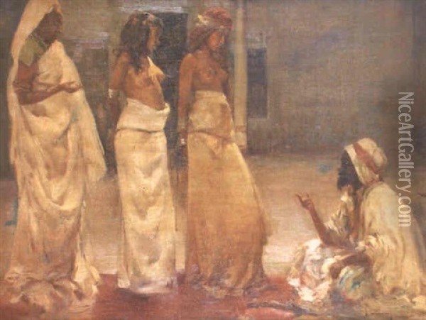 La Eleccion De Esclavas Oil Painting - Jose Navarro Llorens