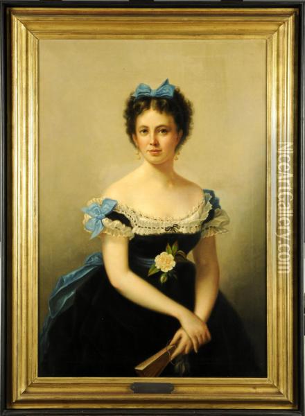 Portrait De Femme Oil Painting - Joseph Bouuaert