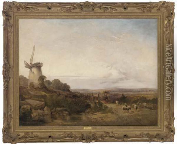 The Path To The Windmill Oil Painting - Thomas James Soper