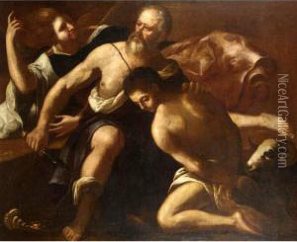 The Sacrifice Of Isaac Oil Painting - Giovanni Lanfranco