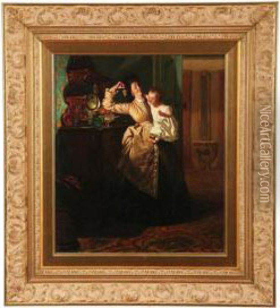 Mother Holding Baby By Pieter Willem Sebes Oil Painting - Pieter-Willem Sebes