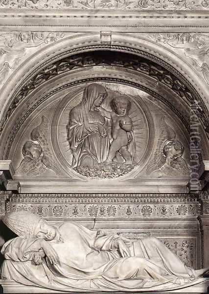 Tomb of Girolamo Basso della Rovere Oil Painting - Andrea Sansovino
